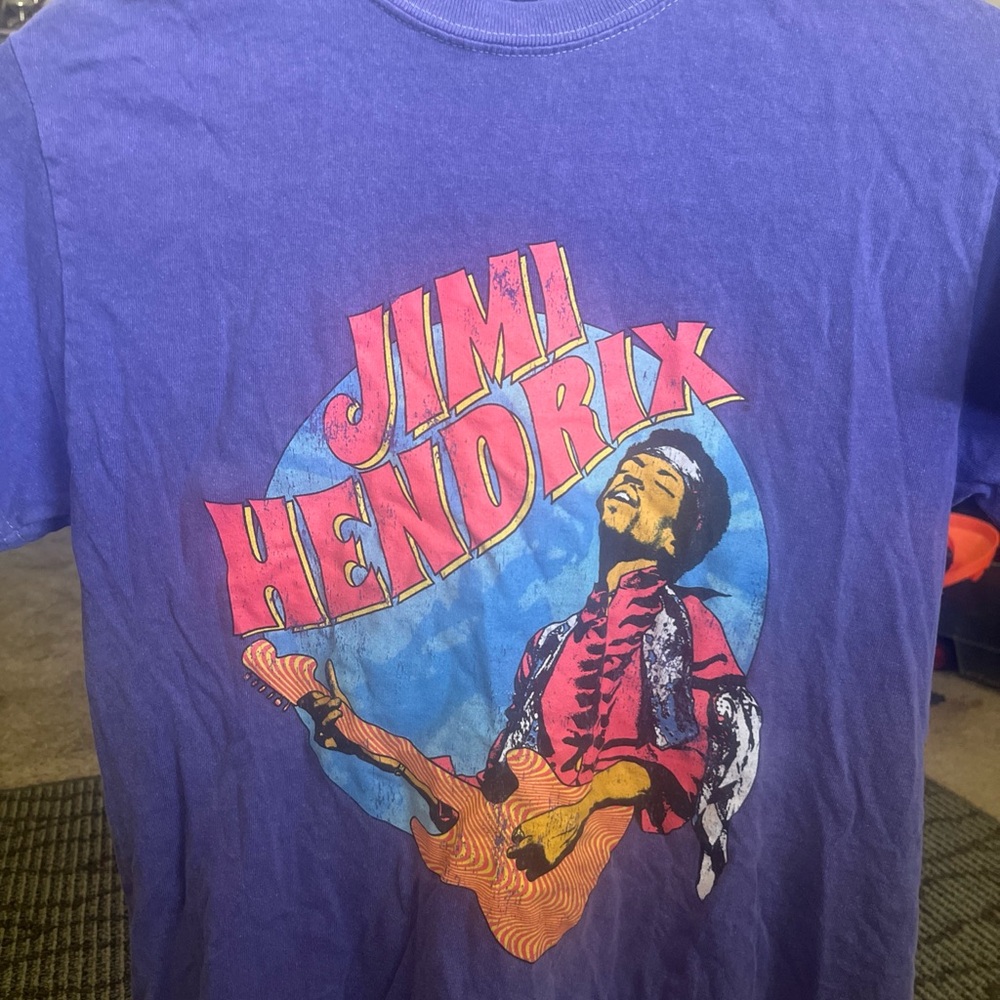 Jimi Hendrix Shirt Purple Music Band Short Sleeve Crew Neck Authentic Hendrix Sm